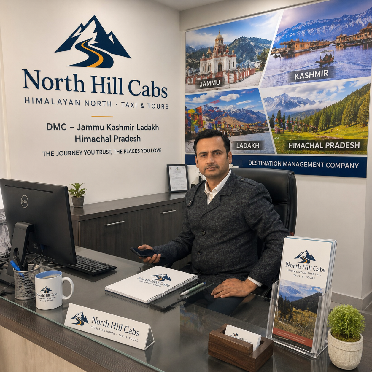 North Hill Cabs driver with taxi in Kashmir